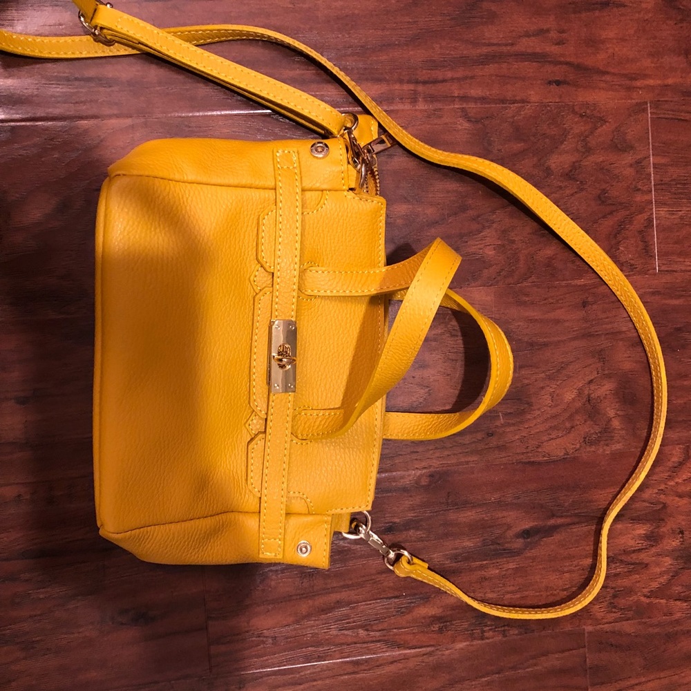 Yellow crossbody made in italy